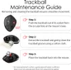 An instructional guide on how to clean a trackball mouse. Produktbild-Vorschau