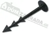 A black landscape fabric peg with multiple barbs and a flat top, shown against a white background with a watermark. Náhľad obrázku produktu