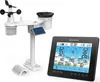 A white weather station and a black digital display are shown on a white background. Produktbild-Vorschau