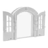 A white, arched doorway with two open doors, resembling a cat flap or pet door. Náhled obrázku produktu