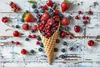 Küchenrückwand Spritzschutz Glas mit Motiv Früchte Eiscreme Produktbild-Vorschau 3