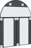 vidaXL Wandspiegel Schwarz 100x130 cm Gewölbt Eisen Produktbild-Vorschau 5