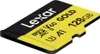 A Lexar Professional GOLD MicroSDXC 128GB memory card is shown from a slightly elevated angle against a white background. Náhled obrázku produktu