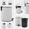 A collage of images showing a white pedal bin from different angles and with different features highlighted. Anteprima dell’immagine prodotto