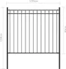 vidaXL Gartenzaun ASSEN Stahl 1,7 x 0,8 m Schwarz Produktbild-Vorschau 4