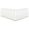A group of empty glass bottles with white lids arranged in a V-shape on a white background. Podgląd zdjęcia produktu