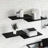 vidaXL Police 4 ks Čierna 60 x 30 x 1,5 cm Drevený kompozit Náhľad obrázku produktu 4