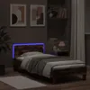 Bettgestell mit Kopfteil und LED-Leuchten Räuchereiche Produktbild-Vorschau 4