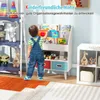 COSTWAY Libreria per bambini, scaffale per bambini con 3 Anteprima dell’immagine prodotto 4