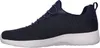 A side profile of a navy blue Skechers sneaker with a white sole. Produktbild-Vorschau