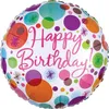 amscan Folienballon Happy Birthday Polka Dots weiß Produktbild-Vorschau 2
