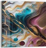 DEQORI Glasbild Echtglas 50x50 cm 'Goldene Wogen' Wandbild Produktbild-Vorschau 1