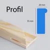Tela su telaio, 100% cotone, 280 g/m², fondo bianco 40X120 Anteprima dell’immagine prodotto 4