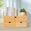 Stolní organizér 3 zásuvky Bambusový úložný box Stolní Náhled obrázku produktu 7