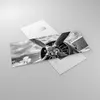 Bilder auf glas - Einteilig - Motor Schwarzweiß Propeller - Produktbild-Vorschau 2