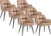 Stuhl 6er-Set - Samt & Metall - Beige - PEGA von Pascal Produktbild-Vorschau 4