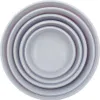 A top-down view of a set of nested white bowls. Produktbild-Vorschau