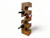 A wooden wine rack holding three bottles of wine against a white background. Náhled obrázku produktu