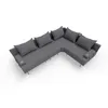 A dark gray sectional outdoor sofa set with cushions, shown from a top-down perspective against a white background. Podgląd zdjęcia produktu