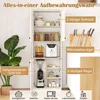GOPLUS Küchenschrank hoch, Hochschrank mit 3 Türen & 2 Produktbild-Vorschau 2