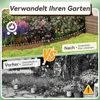 JOIEYOU Cortenstahl Rasenkante 10 m Beeteinfassung Metall Produktbild-Vorschau 3