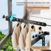 Balkon Wäschetrockner – Fenster-Wäscheständer für Geländer Produktbild-Vorschau 3