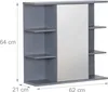 Armoire de toilette Relaxdays, 6 étagères, 2 compartiments Voir les images du produit 4
