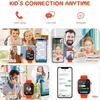 Collage of images showing a smartwatch for kids and its features like voice calling, video calls, and messages. Produktbild-Vorschau