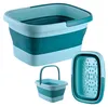 Relaxdays Fußbadewanne, faltbar, Noppen, Henkel, HxBxT: 23 Produktbild-Vorschau 1