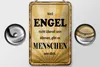 Blechschild Spruch 12x18cm weil Engel nicht überall sein Produktbild-Vorschau 2