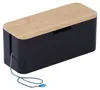 Relaxdays, caja para regletas de enchufes, bambú, con tapa, Vista previa de la imagen del producto 7