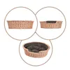 Cestino per cani in vimini ovale con cuscino 60X43 H16 CM Anteprima dell’immagine prodotto 4
