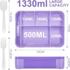 IJIAMY detský obedový box s priehradkami 1300ml Náhľad obrázku produktu 3