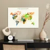 MuchoWow® Poster Weltkarte - Farbe - Farben 60x40 cm - Produktbild-Vorschau 3