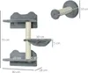 PawHut Katzen Kletterwand, 4-teilig, Katzenkletterwand, Produktbild-Vorschau 3