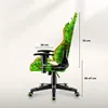 Side view of a gaming chair with dimensions indicated by measurement lines and text. Náhľad obrázku produktu