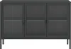 vidaXL Príborník čierny 105x35x70 cm sklo a oceľ Náhľad obrázku produktu 5