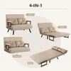 A collage showing a 4-in-1 sofa bed in four different configurations: sofa, chaise lounge, corner sofa, and bed. Produktbild-Vorschau