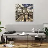 Bilder auf glas - Amerika brooklyn brücke bau - 70x70cm - Produktbild-Vorschau 6