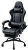 A black gaming chair with a footrest is shown against a white background. Produktbild-Vorschau