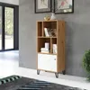 Regał 1-drzwiowy, 4-wnękowy, matowy biały, wys. 136 cm - Podgląd zdjęcia produktu 2