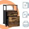 Cassettiera con rotelle Relaxdays, 2 cassetti, cartelle Anteprima dell’immagine prodotto 5