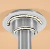 Close-up view of a solar-powered garden light mounted on a pole, showing its LED lights. Produktbild-Vorschau