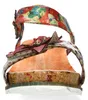 Laura Vita Damen Sandalette Leder Blüten Keilabsatz in Produktbild-Vorschau 6