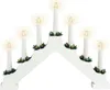 3.08 Schwibbogen Holz mit 7 LED Kerzen - Adventsleuchter Produktbild-Vorschau 1