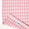HOMESCAPES Webteppich rosa-weiß kariert - Baumwollteppich Produktbild-Vorschau 5
