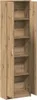 An open wooden cabinet with shelves. Produktbild-Vorschau