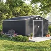 Prístrešok Outsunny s kovovým základom, sivý, 340 x 386 x Náhľad obrázku produktu 15