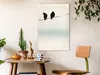 Italienischer Leinwand Leinwandbild - Frozen Sparrows (1 Produktbild-Vorschau 2