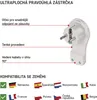Vidlice úhlová pro prodlužovací kabel, bílá Náhled obrázku produktu